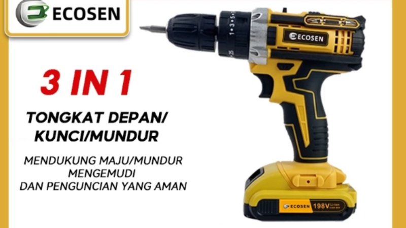 ECOSEN 198VF impact drill tanpa kabel harga terjangkau