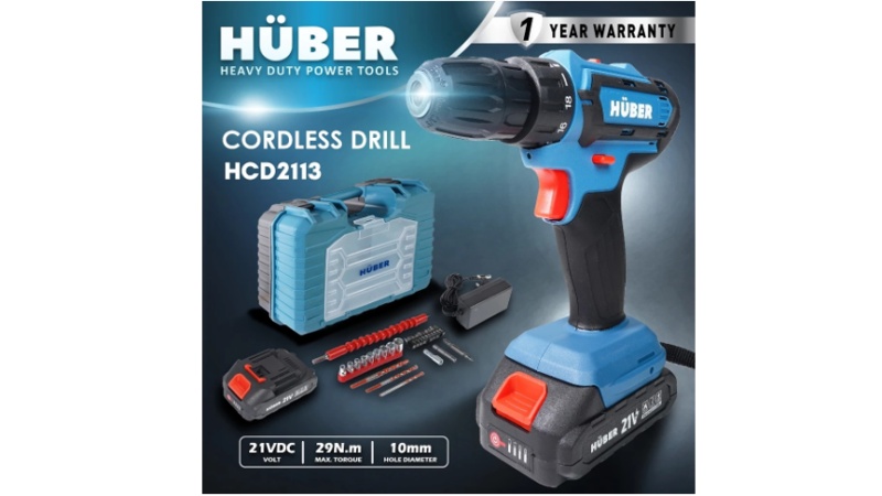 HUBER HCD2113 21V 29Nm cordless drill lithium