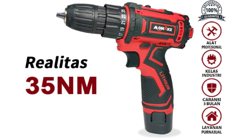 MONAKE JERMAN cordless impact drill 12V untuk tembok ringan