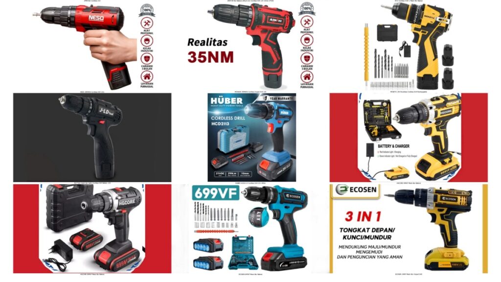 Rekomendasi bor baterai murah berkualitas 2026 harga 200 ribuan