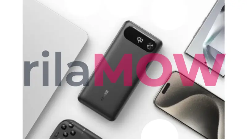 Anker Power Bank 20000mAh Travel Essential 3 port 87W fast charging dengan kabel USB-C