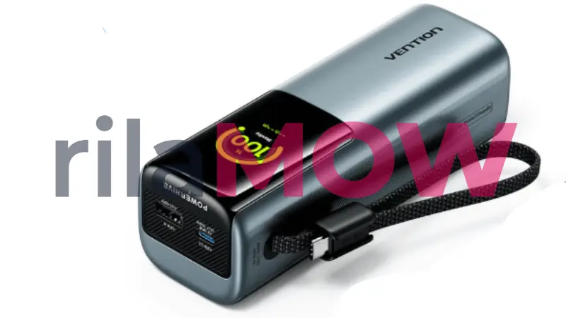 Vention Powerbank 20000mAh 100W dengan built-in cable USB-C untuk laptop dan smartphone