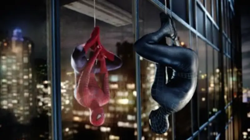 Poster film Spider-Man 3 yang menampilkan Venom dan Sandman