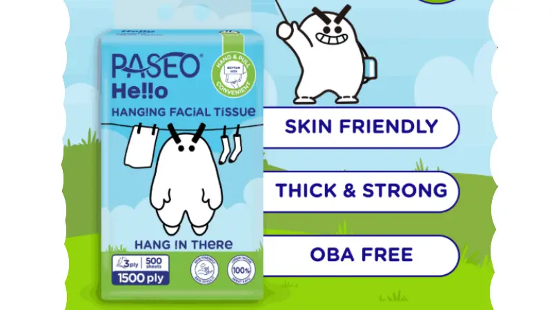 Paseo Hello Hanging Facial Tissue