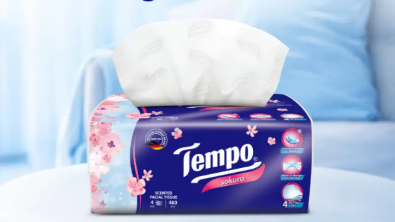 TEMPO Soft Pack Facial Tissue Neutral