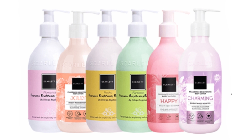 Body lotion Scarlett untuk perawatan kulit tubuh
